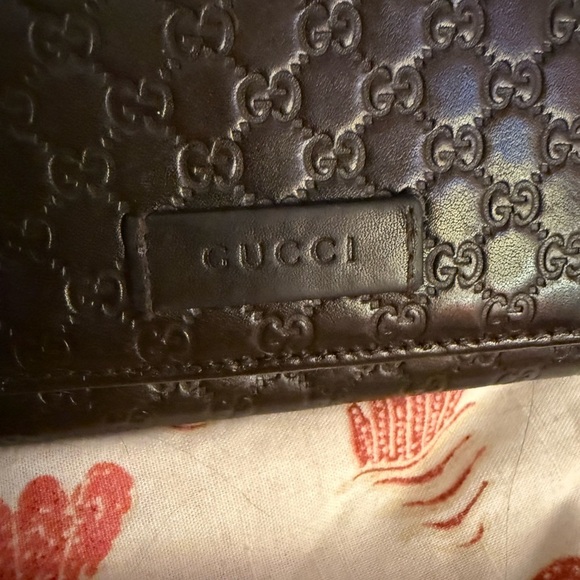 Gucci Dark Brown Embossed Leather Wallet - Picture 14 of 16